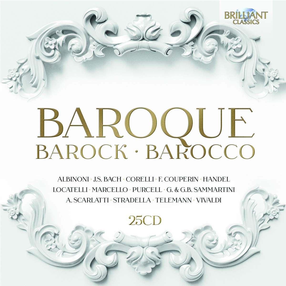 Cover of a box of CDs of Baroque music