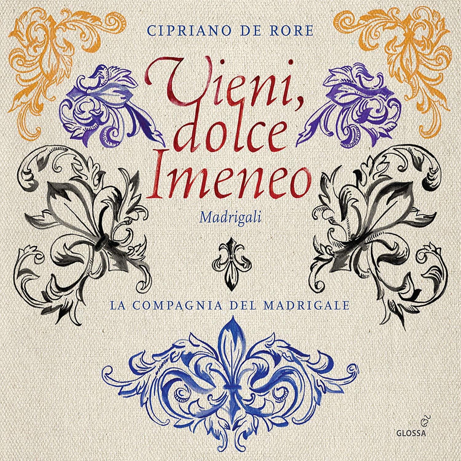 Vieni Imeneo Madrigals by Cipriano da Rore CD cover