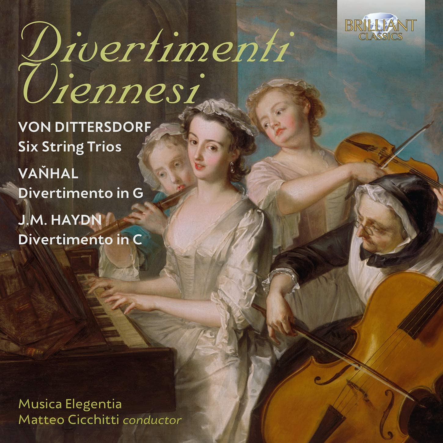CD cover of Divertimenti Viennesi Dittersdorf Michael Haydn Vanhal