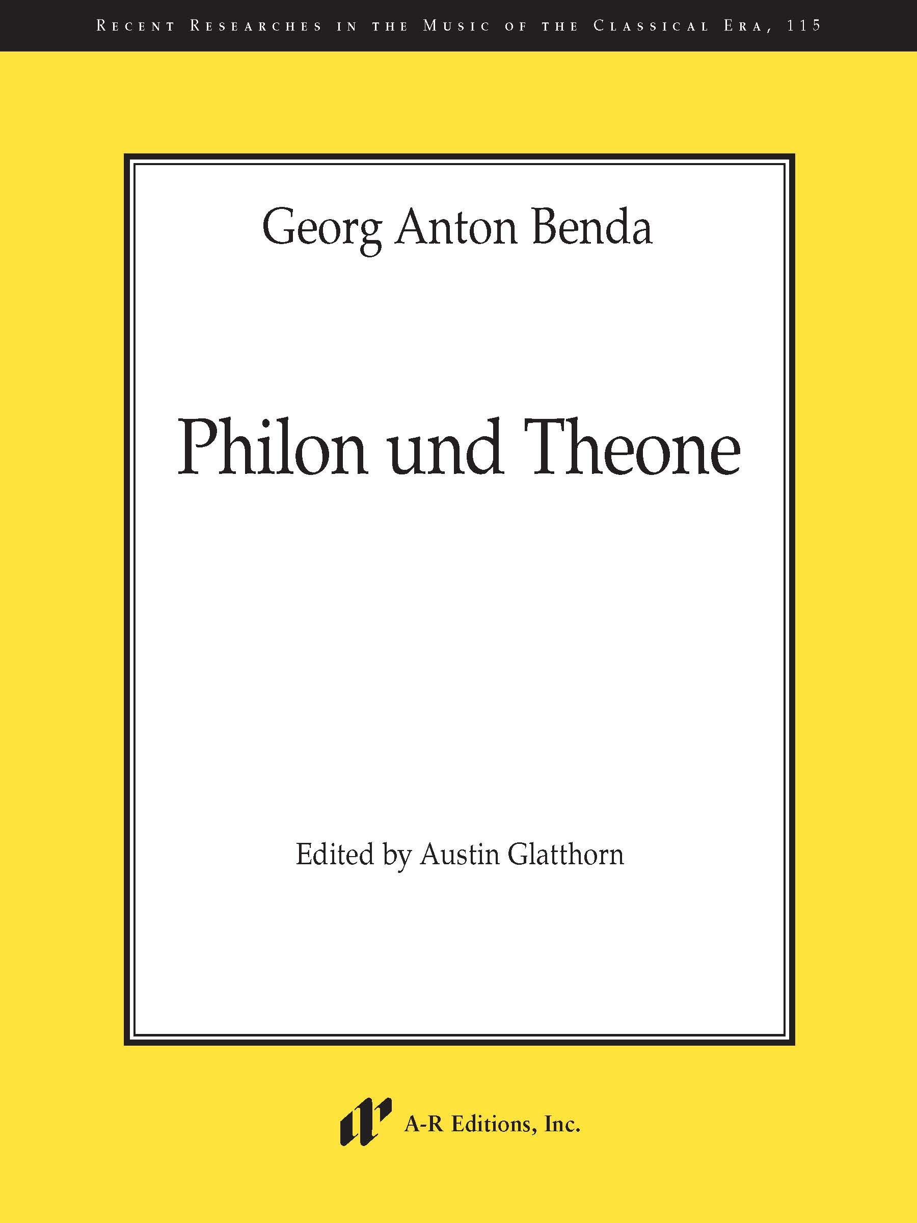 A-R Editions Benda "Philon und Theone"