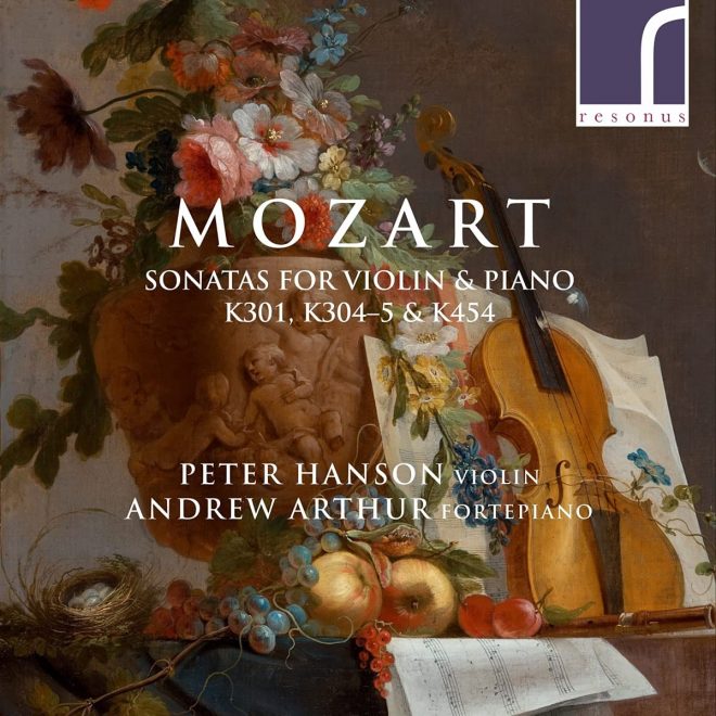 CD cover Mozart sonatas for violin and piano Hanson Arthur