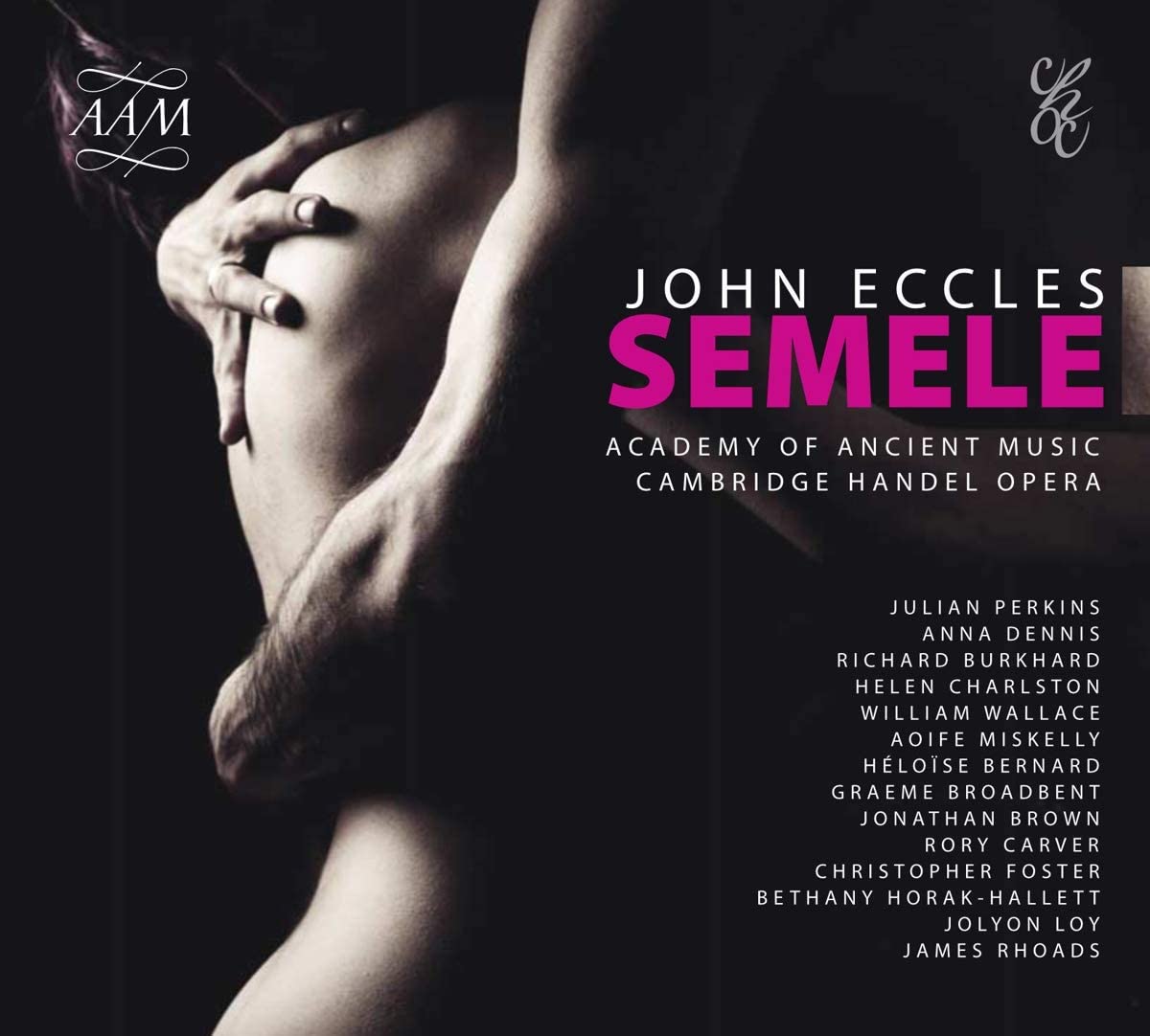 CD cover Eccles Semele Academy of Ancient Music Cambridge Handel Opera Julian Perkins