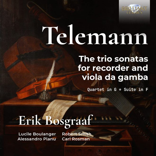 CD cover Telemann The trio sonatas for recorder and viola da gamba