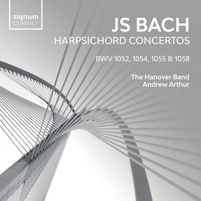 CD cover Bach Harpsichord Concertos Hanover Band Andrew Arthur