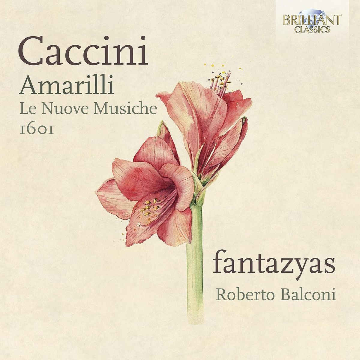 CD cover Caccini Amarilli Balconi