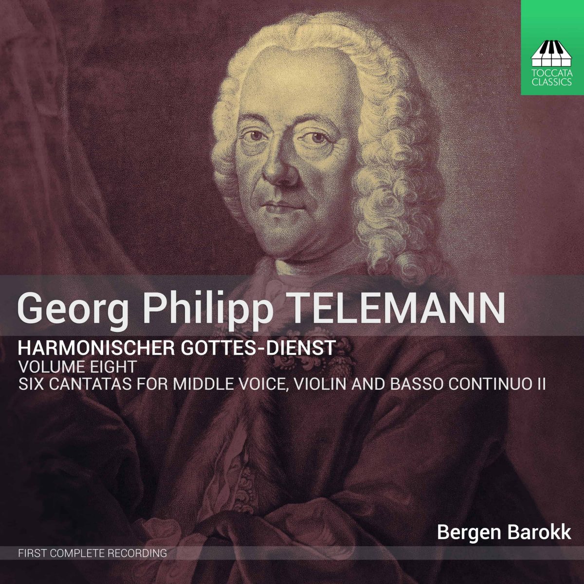 CD cover Telemann Harmonischer Gottes-Dienst Vol. 8 Kielland Bergen Barokk