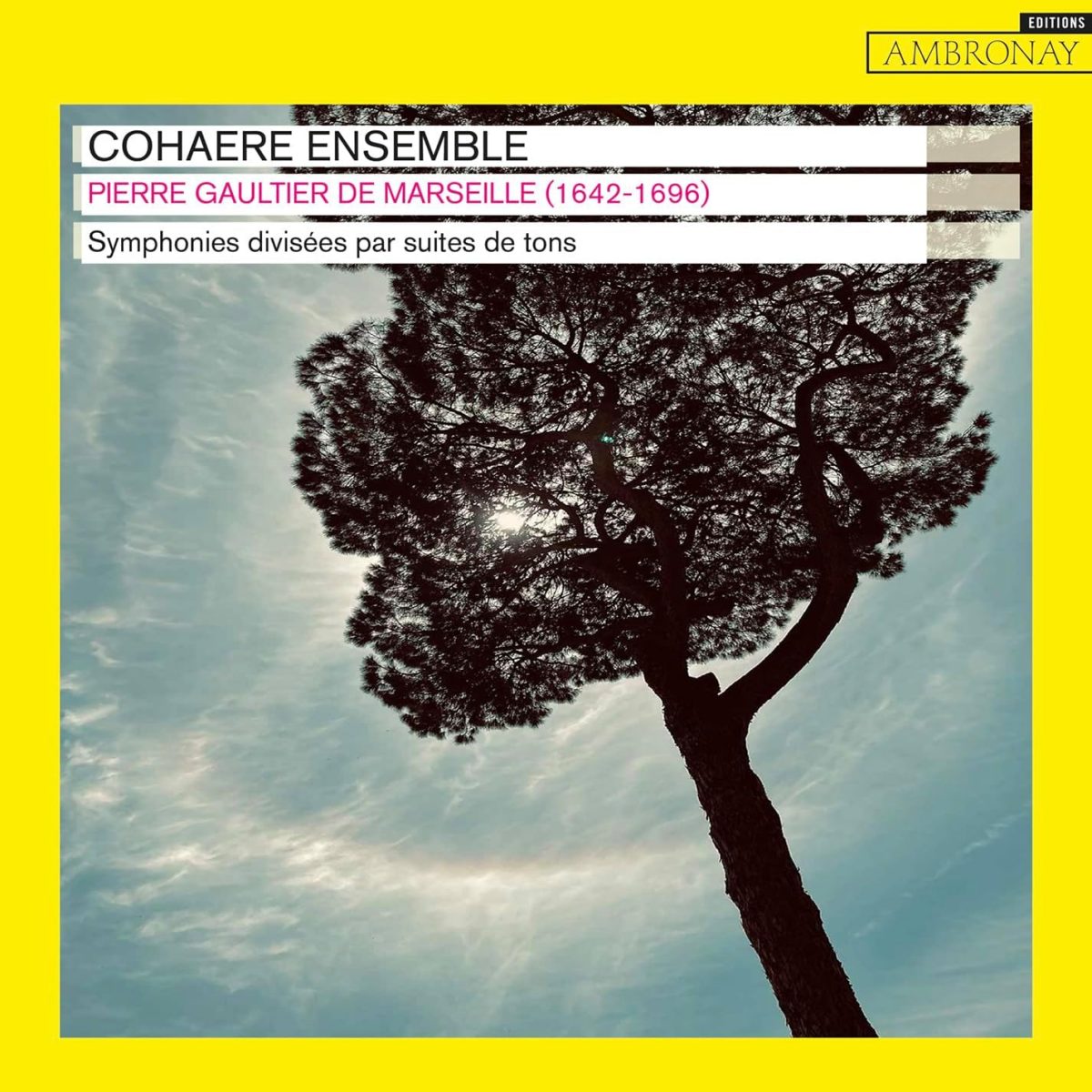 CD cover Pierre Gaultier de Marseille Symphonies divisées par suites de ton