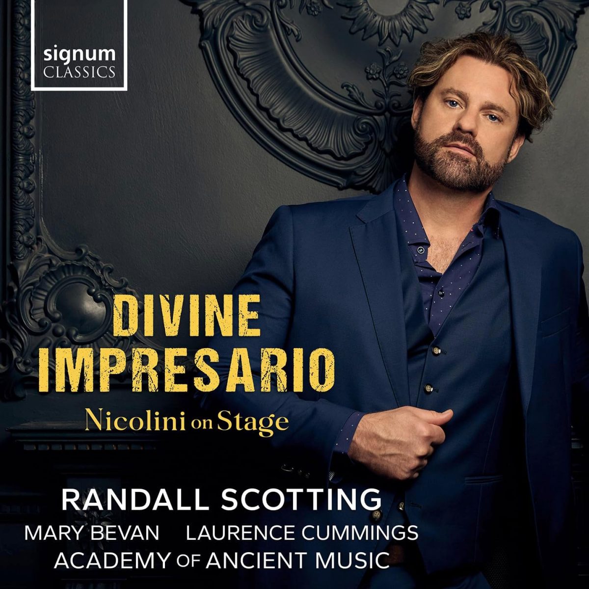 CD cover Divine Impresario Randall Scotting Academy of Ancient Music