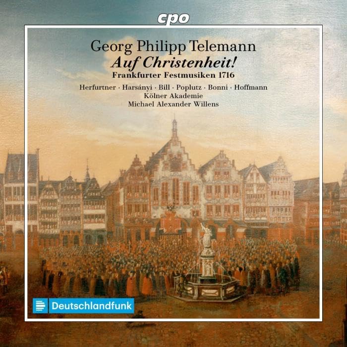 CD cover Telemann Auf Christenheit Kölner Akademie Michael Alexander Willens